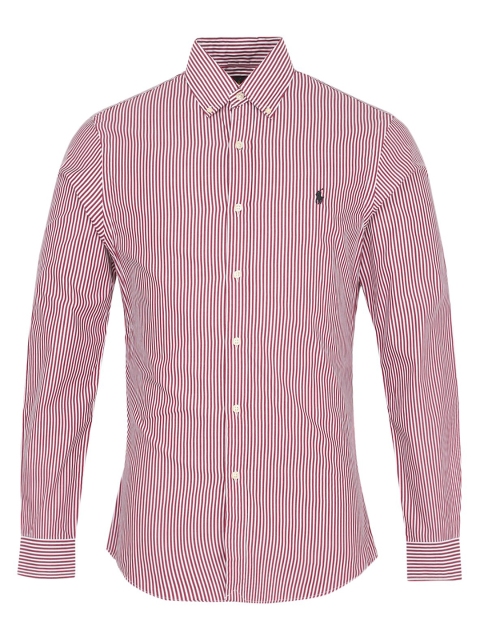

Polo Ralph Lauren Men Red Micro Checks Striped Casual Shirt