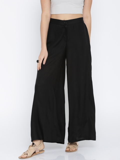 

Global Desi Black Palazzo Trousers
