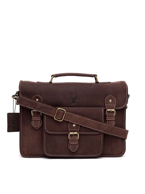 

WildHorn Men Brown Genuine Leather Messenger Bag