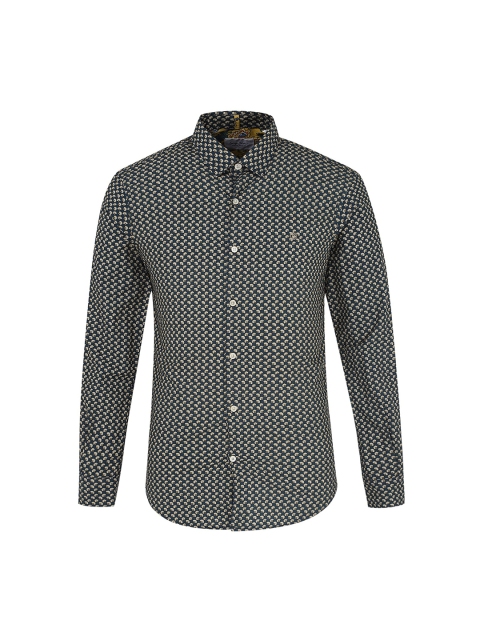 

SERGE BLANCO Men Green Printed Casual Shirt