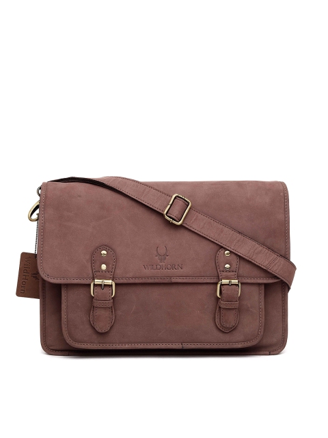 

WildHorn Men Brown Genuine Leather Messenger Bag
