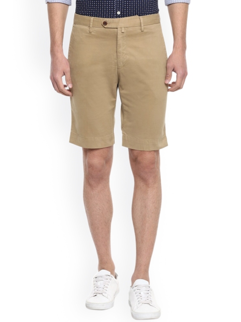 

HACKETT LONDON Men Khaki Solid Slim Fit Chino Shorts