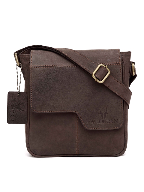 

WildHorn Men Brown Genuine Leather Messenger Bag