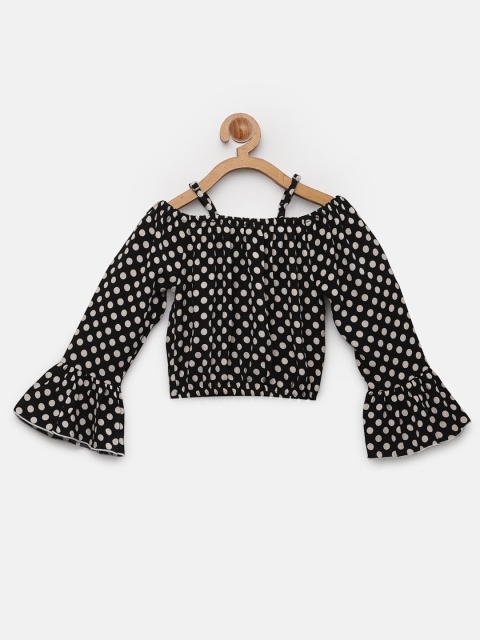 

NYNSH- PlusS Kids Black Polka Dot Print Top
