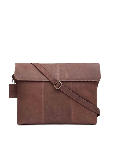 

WildHorn Men Brown Genuine Leather Messenger Bag