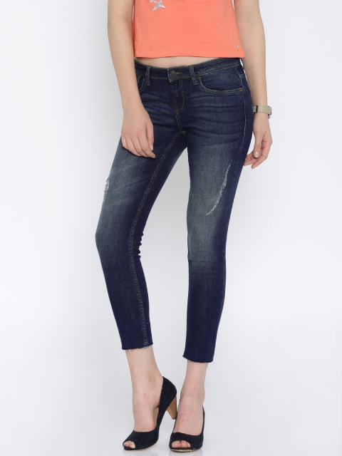 

Flying Machine Women Blue Skinny Fit Ankle-Length Jeans