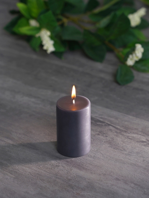 

Pure Home and Living Set Of 2 Charcoal Divine Pillar Candle