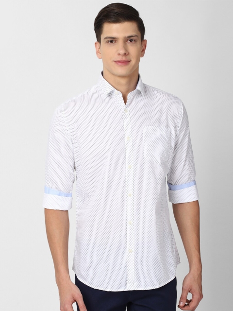 

Van Heusen Sport Men White Slim Fit Printed Casual Shirt