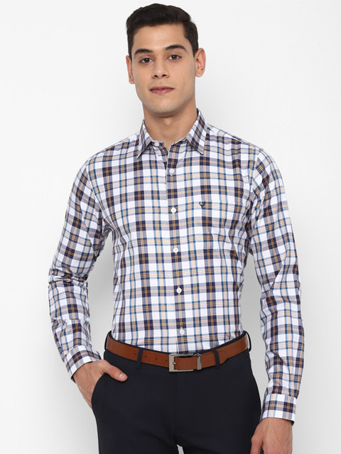 

Allen Solly Men White Slim Fit Checked Formal Shirt