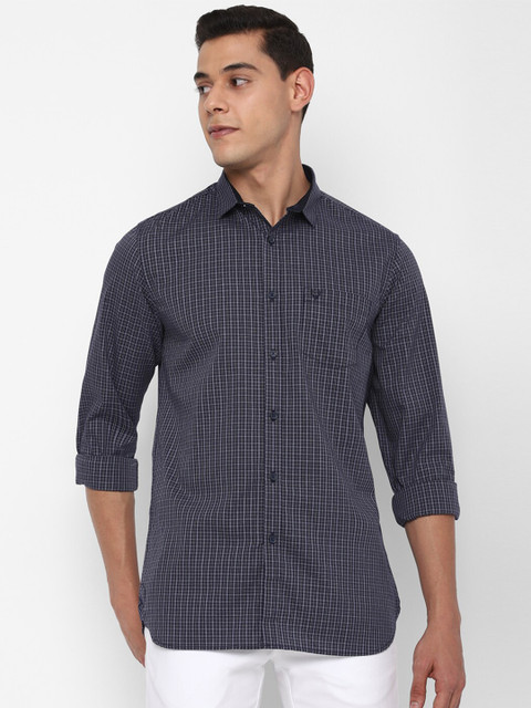 

Allen Solly Men Black Slim Fit Checked Casual Shirt