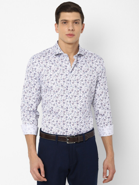 

Louis Philippe Sport Men White Floral Printed Cotton Casual Shirt