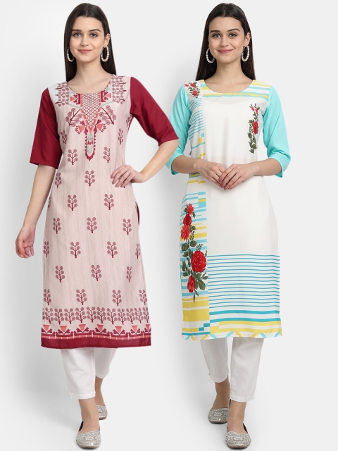 

Ethnic basket Women Multicoloured Ethnic Motifs Printed Crepe Kurta, Multi