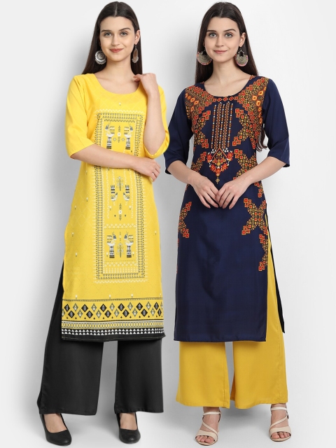 

Ethnic basket Women Multicoloured Ethnic Motifs Crepe Kurta, Multi