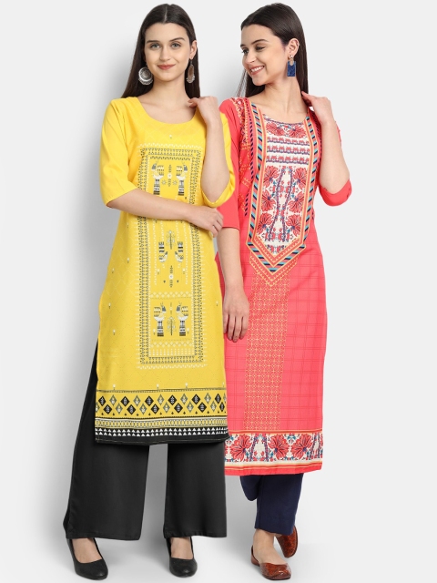 

Ethnic basket Women Multicoloured Ethnic Motifs Crepe Kurta, Multi