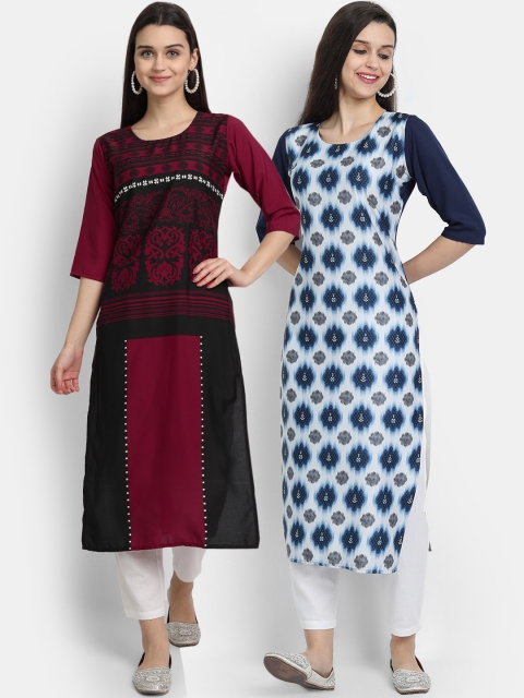 

Ethnic basket Women Multicoloured Ethnic Motifs Printed Crepe Kurta, Multi