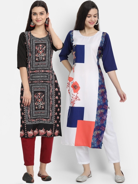 

Ethnic basket Women Multicoloured Ethnic Motifs Printed Crepe Kurta, Multi