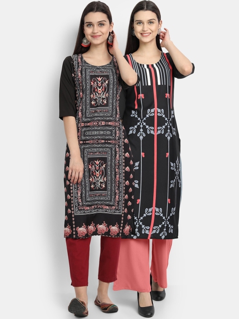 

Ethnic basket Women Multicoloured Ethnic Motifs Printed Crepe Kurta, Multi