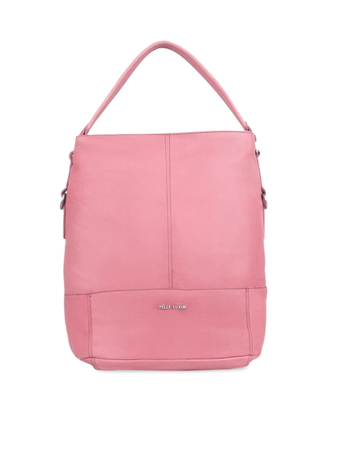 

PELLE LUXUR Pink Leather Tote Handbag