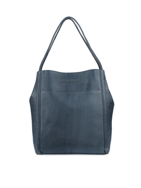 

PELLE LUXUR Grey Leather Oversized Shopper Shoulder Bag with Tasselled