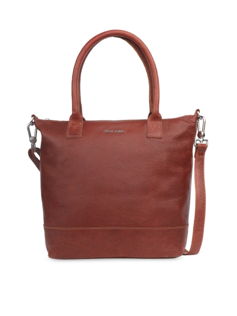 

PELLE LUXUR Brown Leather Oversized Shopper Handheld Bag