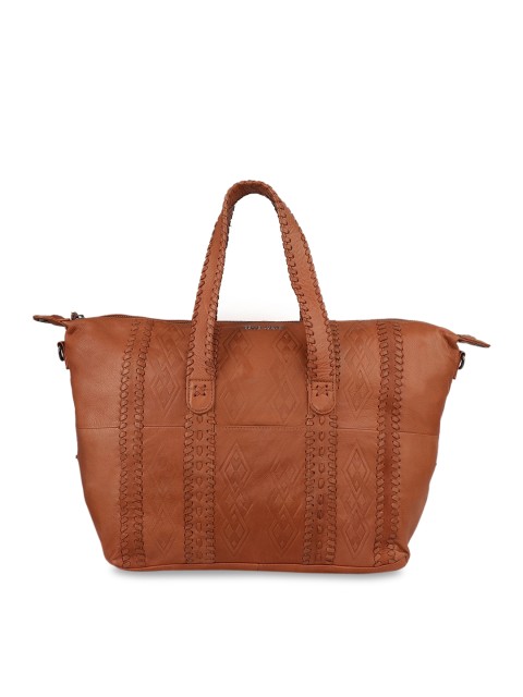 

PELLE LUXUR Women Brown Textured Large Tote Handbag