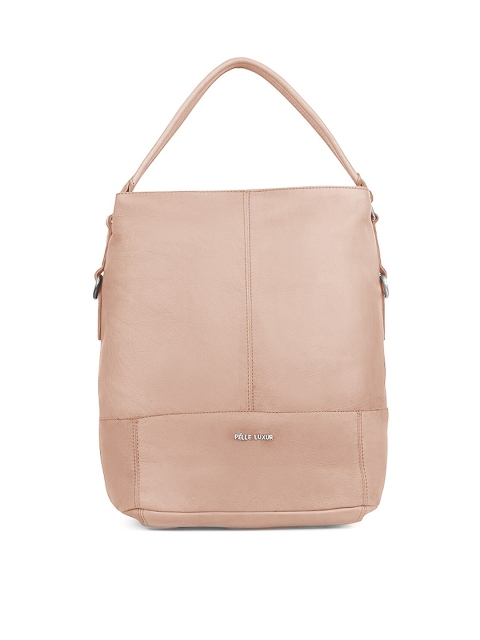 

PELLE LUXUR Women Dusty Pink Textured Large Tote Handbag, Rose