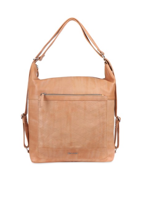

PELLE LUXUR Brown Leather Structured Shoulder Bag
