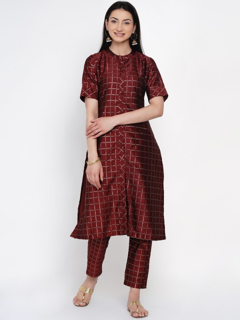 

Women Republic Women Maroon Panelled Kurti with Trousers