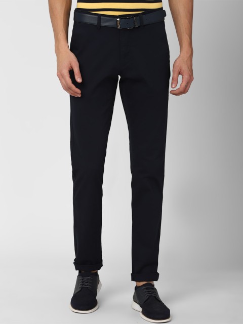 

Van Heusen Sport Men Navy Blue Solid Slim Fit Trousers