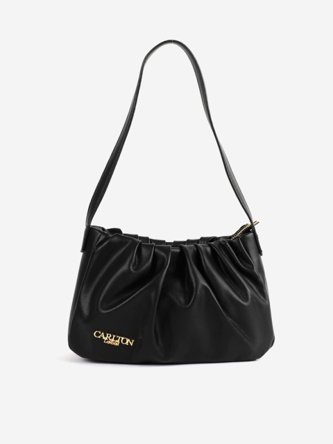 

Carlton London Black Structured Shoulder Bag with Quilted
