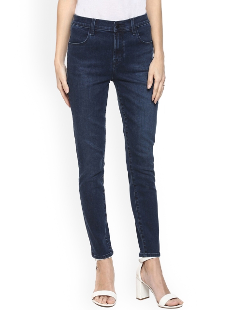 

J BRAND Women Blue Solid Cotton Jeans