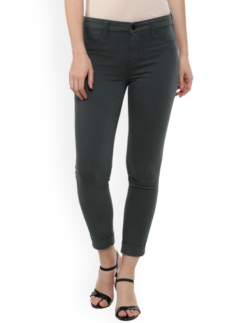 

J BRAND Women Grey Solid Cotton Jeans