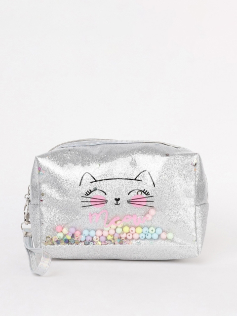 

Ginger by Lifestyle Silver-Toned Embellished Swagger Sling Bag