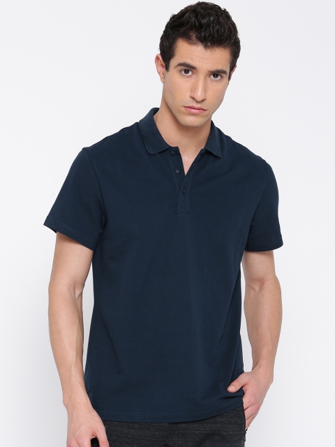 

ADIDAS Men Navy Essentials Base Solid Polo Collar T-shirt, Navy blue