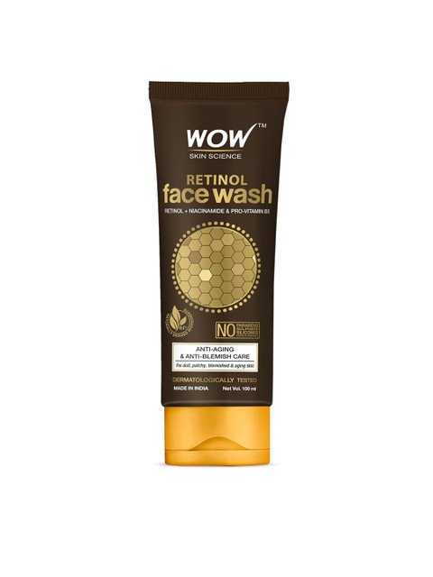 

WOW SKIN SCIENCE Retinol Foaming Face Wash with Argan Oil 100 ml, Brown