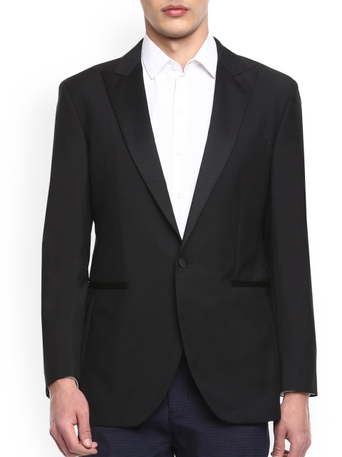 

HACKETT LONDON Men Black Woollen Blazer