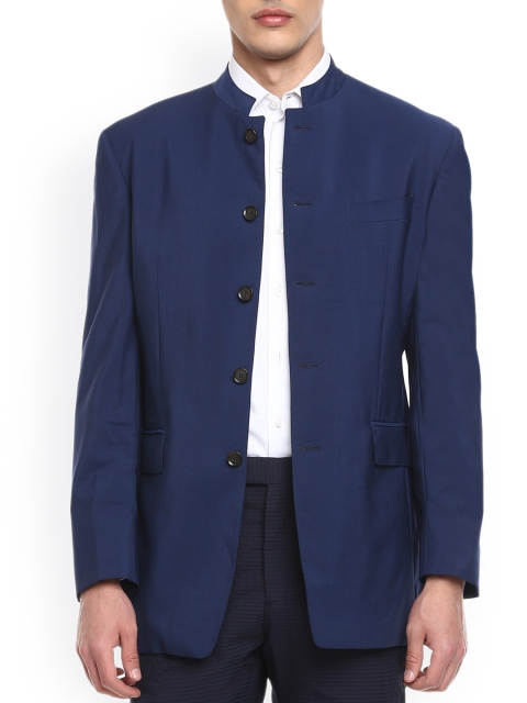 

HACKETT LONDON Men Blue Longline Tailored Jacket