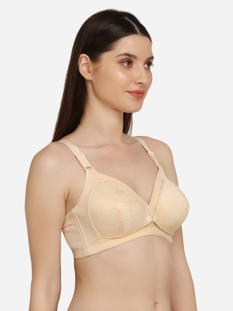 

MAMMA PRESTO Beige Lightly Padded Antimicrobial Nursing Bra MPF-40