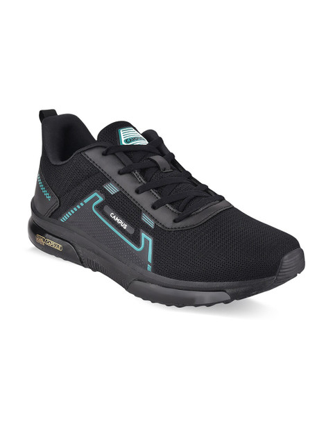 

Campus Men Black Mesh Running Shoes