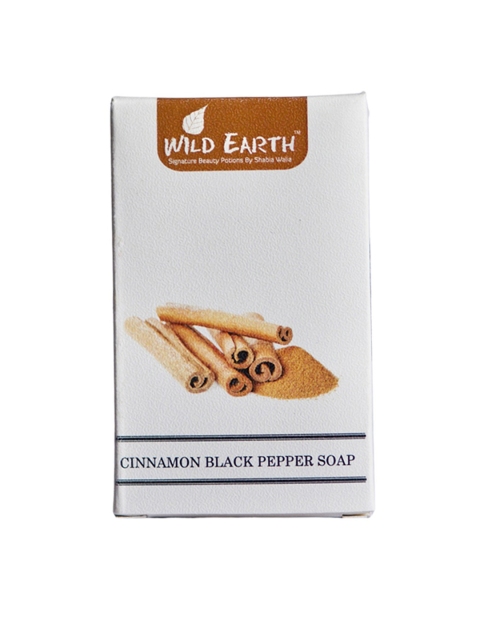 

Wild Earth Cinnamon Black Pepper Soap - 100g, White