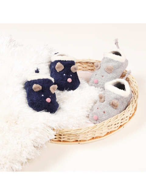 

KICKS & CRAWL Boys Pack Of 2 Patterned Ankle-Length Socks, Navy blue