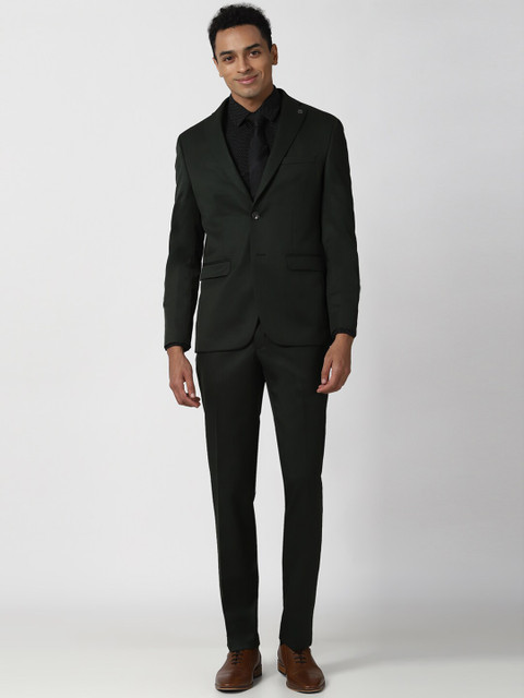

Peter England Elite Men Black Solid Single-Breasted Slim-Fit 2-Piece Formal Suit