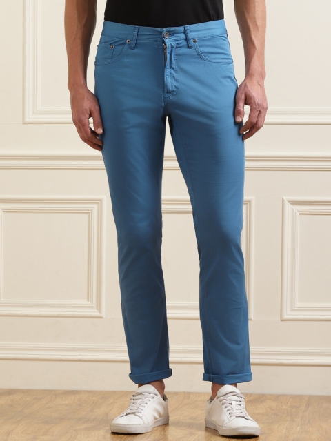 

HACKETT LONDON Men Blue Solid Trousers