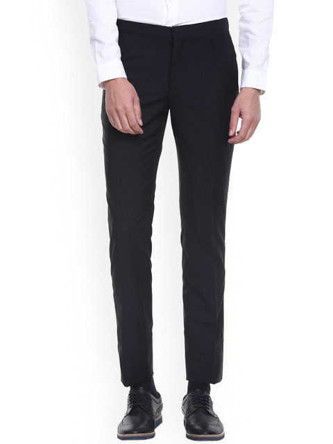 

HACKETT LONDON Men Black Formal Trousers