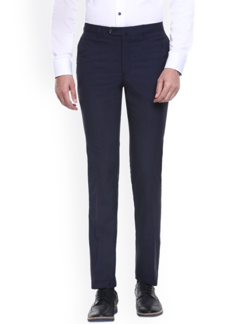 

HACKETT LONDON Men Navy Blue Trousers