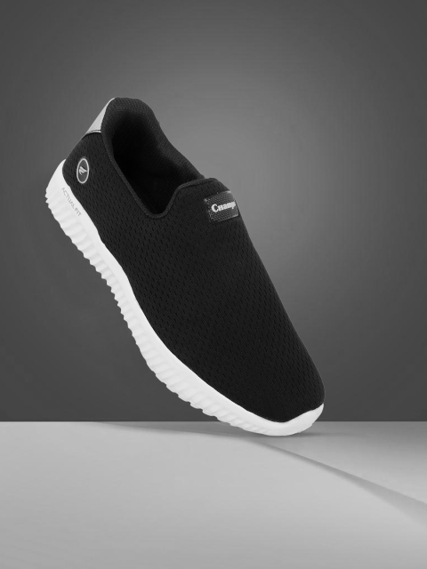 

Champs Men Black Woven Design Slip-On Sneakers