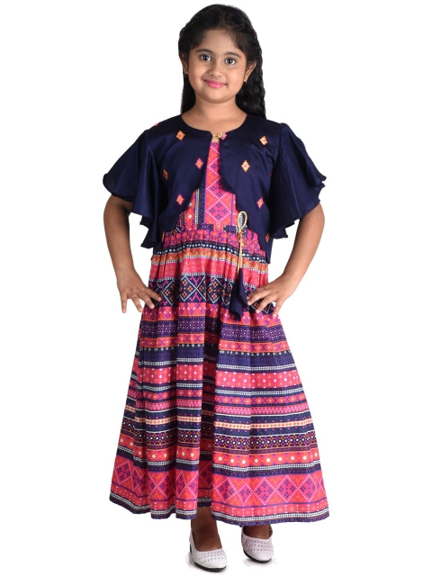 

Kinder Kids Blue Floral Maxi Dress