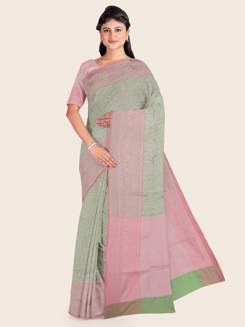 

Pothys Green & Pink Woven Design Zari Art Silk Saree