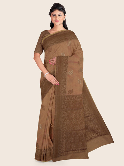 

Pothys Brown Woven Design Tissue Saree