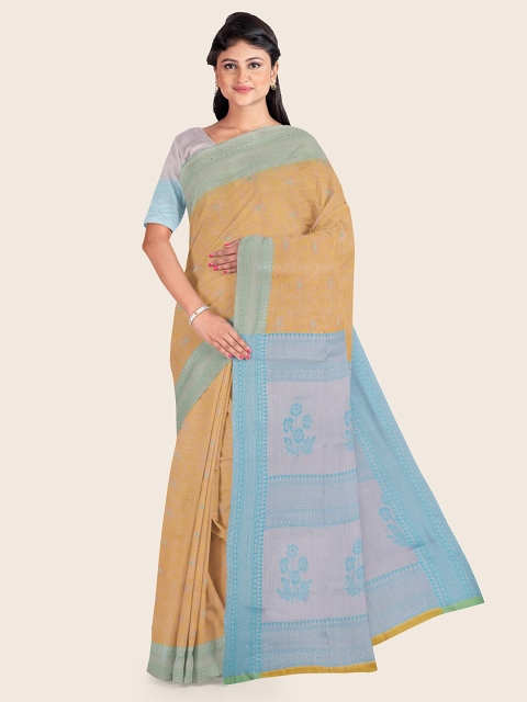 

Pothys Yellow & Blue Woven Design Zari Art Silk Saree